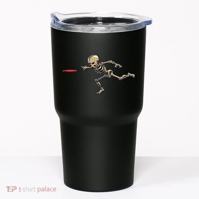 Disc Golfing Skeleton Halloween Disc Golf Halloween Tumbler