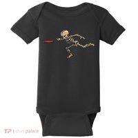 Disc Golfing Skeleton Halloween Disc Golf Halloween Baby Bodysuit thumb 0