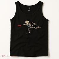 Disc Golfing Skeleton Halloween Disc Golf Halloween Tank Top thumb 2