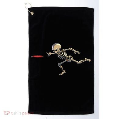 Disc Golfing Skeleton Halloween Disc Golf Halloween Golf Towel
