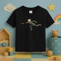 Disc Golfing Skeleton Halloween Disc Golf Halloween Toddler T-Shirt thumb 3