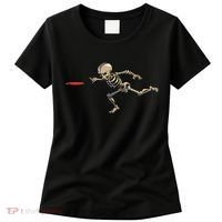 Disc Golfing Skeleton Halloween Disc Golf Halloween Women's T-Shirt thumb 0