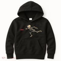 Disc Golfing Skeleton Halloween Disc Golf Halloween Kids Hoodie thumb 0