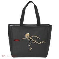 Disc Golfing Skeleton Halloween Disc Golf Halloween Tote Bag thumb 0