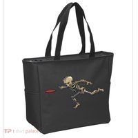 Disc Golfing Skeleton Halloween Disc Golf Halloween Tote Bag thumb 2