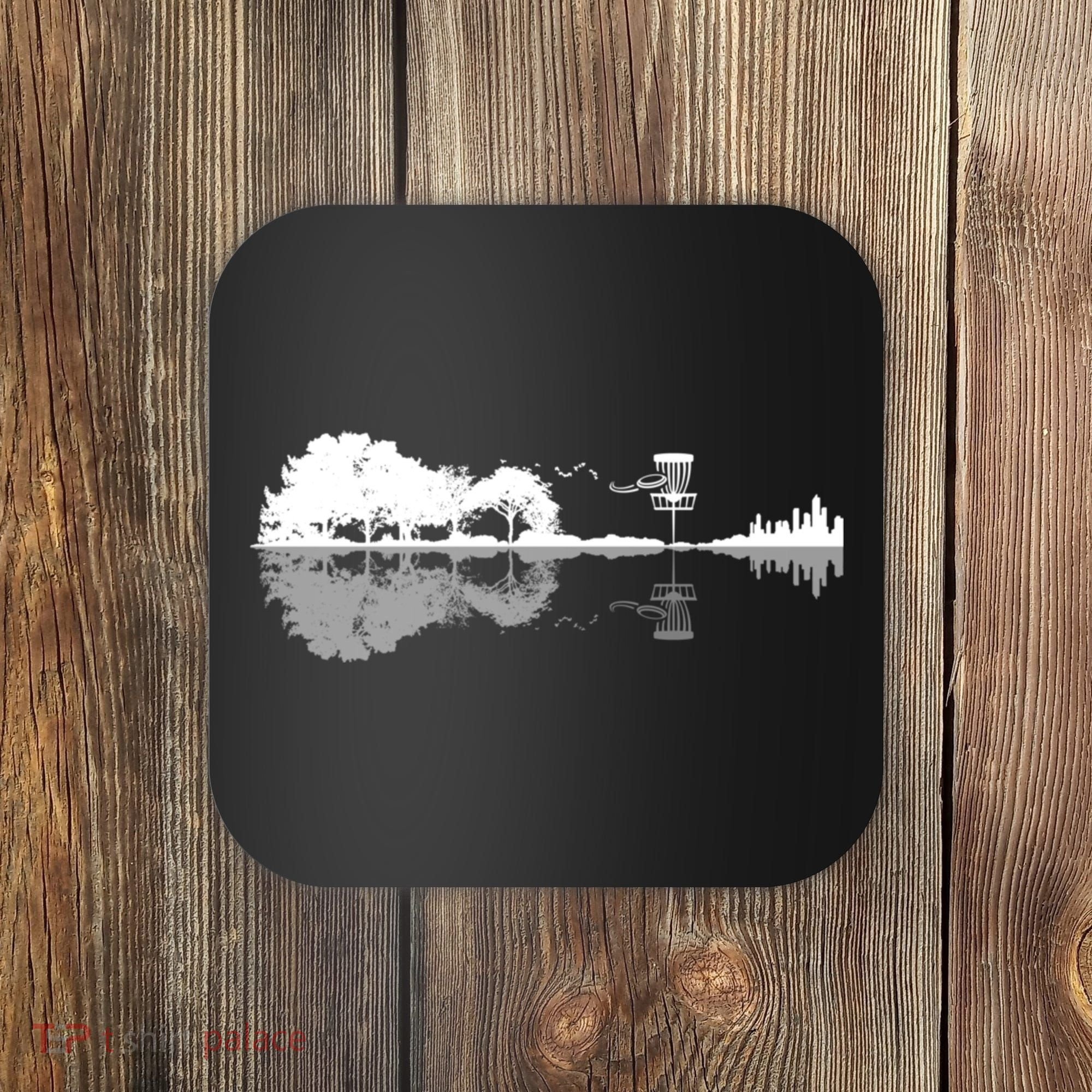 Disc Golf Sunset Guitar Guitarist Player Outfit Gift For Those Who Play Frolf Coaster