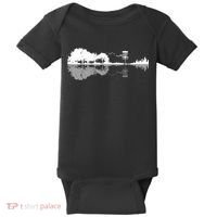 Disc Golf Sunset Guitar Guitarist Player Outfit Gift For Those Who Play Frolf Baby Bodysuit thumb 0