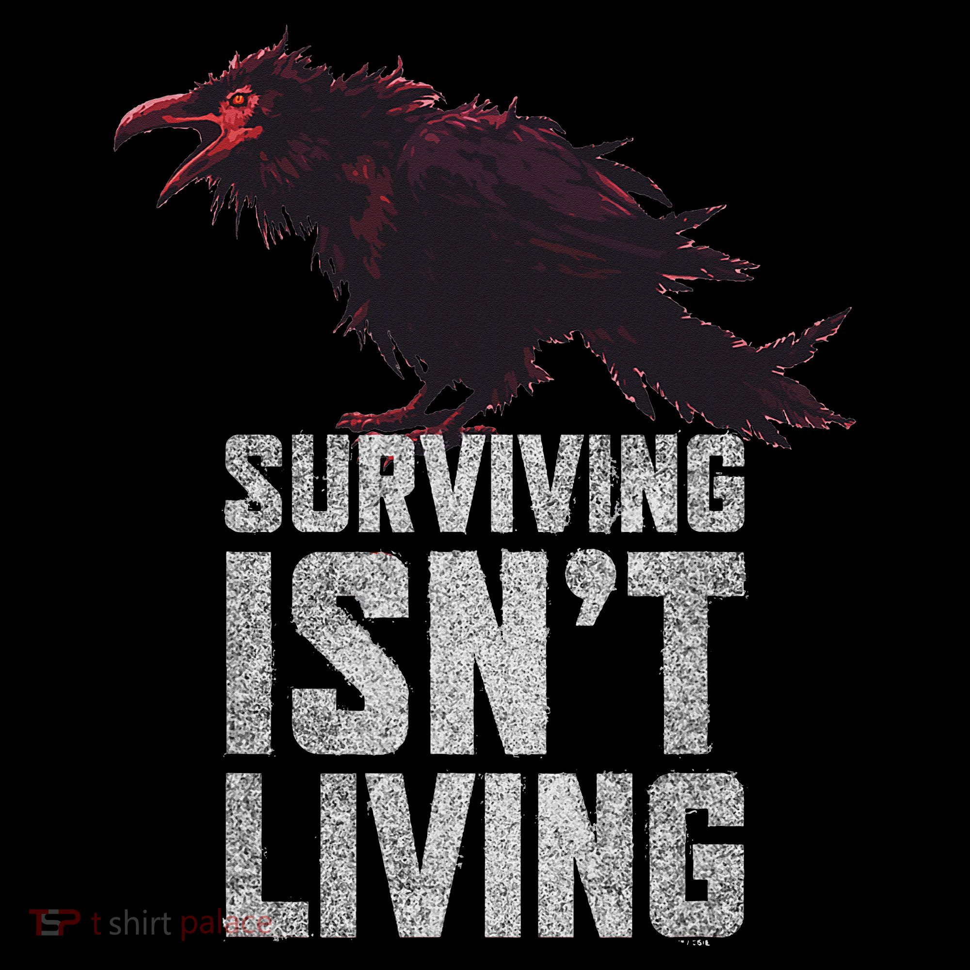 Days Gone Surving Isnt Living Corw Quote Big Chest Logo Coffee Mug