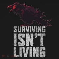 Days Gone Surving Isnt Living Corw Quote Big Chest Logo Women's Tank Top thumb 5