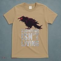 Days Gone Surving Isnt Living Corw Quote Big Chest Logo T-Shirt thumb 5