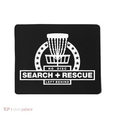 Disc Golf Search and Rescue Disc Golf Gift Funny Disc Golf Mousepad