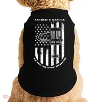 Disc Golf Search & Rescue Leave No Disc Behind White Flag Doggie Tank thumb 0