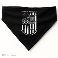 Disc Golf Search & Rescue Leave No Disc Behind White Flag USA-Made Doggie Bandana thumb 0