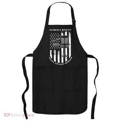 Disc Golf Search & Rescue Leave No Disc Behind White Flag Apron