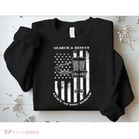 Disc Golf Search & Rescue Leave No Disc Behind White Flag Sweatshirt thumb 2
