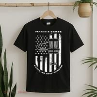 Disc Golf Search & Rescue Leave No Disc Behind White Flag T-Shirt thumb 2