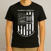 Disc Golf Search & Rescue Leave No Disc Behind White Flag T-Shirt thumb 3