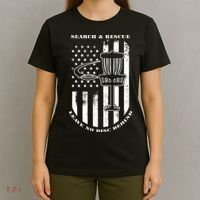 Disc Golf Search & Rescue Leave No Disc Behind White Flag T-Shirt thumb 4