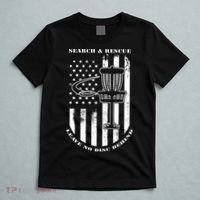 Disc Golf Search & Rescue Leave No Disc Behind White Flag T-Shirt thumb 5