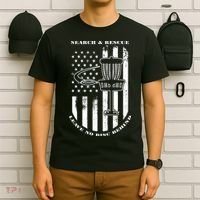 Disc Golf Search & Rescue Leave No Disc Behind White Flag T-Shirt thumb 6