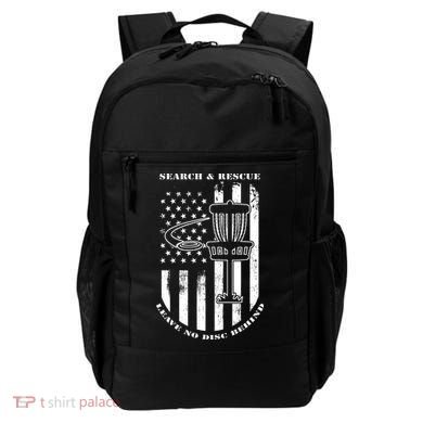 Disc Golf Search & Rescue Leave No Disc Behind White Flag Backpack