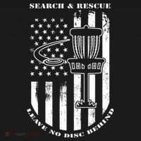 Disc Golf Search & Rescue Leave No Disc Behind White Flag Button thumb 1
