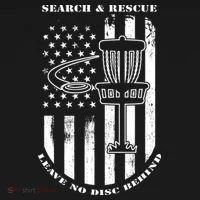 Disc Golf Search & Rescue Leave No Disc Behind White Flag Women's Hoodie thumb 2