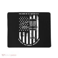 Disc Golf Search & Rescue Leave No Disc Behind White Flag Mousepad thumb 0