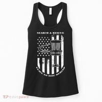 Disc Golf Search & Rescue Leave No Disc Behind White Flag Women's Tank Top thumb 0