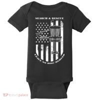 Disc Golf Search & Rescue Leave No Disc Behind White Flag Baby Bodysuit thumb 0