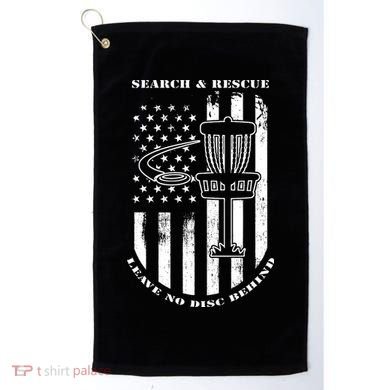 Disc Golf Search & Rescue Leave No Disc Behind White Flag Golf Towel