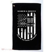 Disc Golf Search & Rescue Leave No Disc Behind White Flag Golf Towel thumb 0