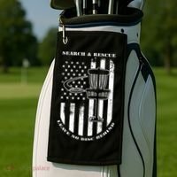 Disc Golf Search & Rescue Leave No Disc Behind White Flag Golf Towel thumb 2