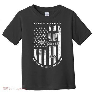 Disc Golf Search & Rescue Leave No Disc Behind White Flag Toddler T-Shirt