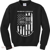 Disc Golf Search & Rescue Leave No Disc Behind White Flag Kids Sweatshirt thumb 0