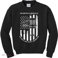 Disc Golf Search & Rescue Leave No Disc Behind White Flag Kids Sweatshirt thumb 0