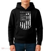 Disc Golf Search & Rescue Leave No Disc Behind White Flag Kids Hoodie thumb 4