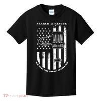 Disc Golf Search & Rescue Leave No Disc Behind White Flag Kids T-Shirt thumb 0