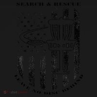 Disc Golf Search & Rescue Leave No Disc Behind Black Ornament thumb 1
