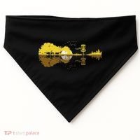 Disc Golf Sunset Guitar Guitarist Player Golfing Frisbee Dad USA-Made Doggie Bandana thumb 0