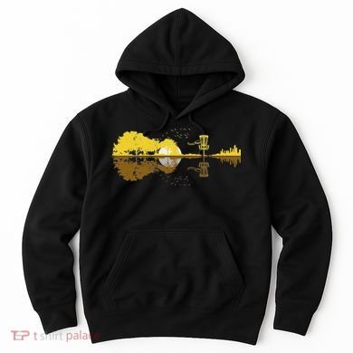 Disc Golf Sunset Guitar Guitarist Player Golfing Frisbee Dad Hoodie