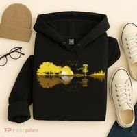 Disc Golf Sunset Guitar Guitarist Player Golfing Frisbee Dad Hoodie thumb 4