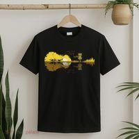Disc Golf Sunset Guitar Guitarist Player Golfing Frisbee Dad T-Shirt thumb 2