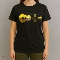 Disc Golf Sunset Guitar Guitarist Player Golfing Frisbee Dad T-Shirt thumb 4