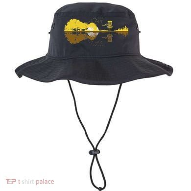 Disc Golf Sunset Guitar Guitarist Player Golfing Frisbee Dad Bucket Hat