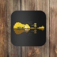 Disc Golf Sunset Guitar Guitarist Player Golfing Frisbee Dad Coaster thumb 0