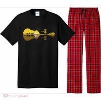 Disc Golf Sunset Guitar Guitarist Player Golfing Frisbee Dad Pajama Set thumb 0