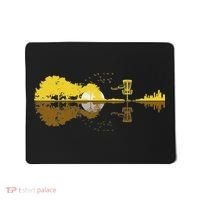 Disc Golf Sunset Guitar Guitarist Player Golfing Frisbee Dad Mousepad thumb 0