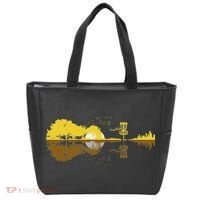 Disc Golf Sunset Guitar Guitarist Player Golfing Frisbee Dad Tote Bag thumb 0