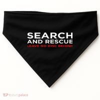 Disc Golf Search Rescue Leave No Disc Behind USA-Made Doggie Bandana thumb 0